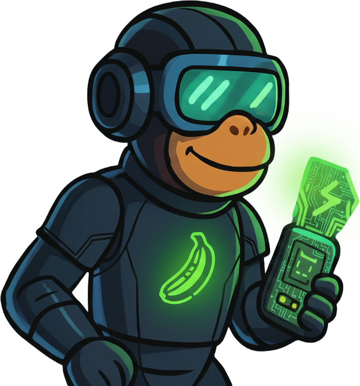 Decorative character on the left